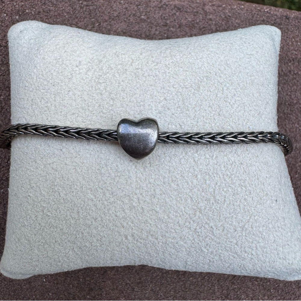 Trollbeads Retired Silver Heart Bead 925S LAA Jens Nielsen